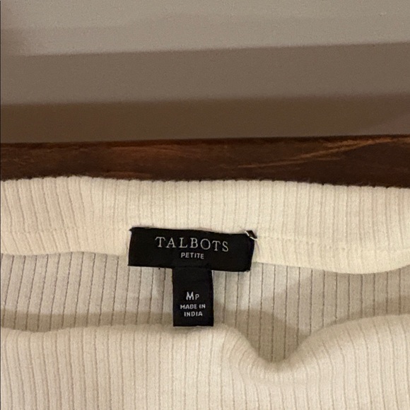 TALBOTS RIBBED FUNNEL NECK PULLOVER SIZE M PETITE - Picture 9 of 10